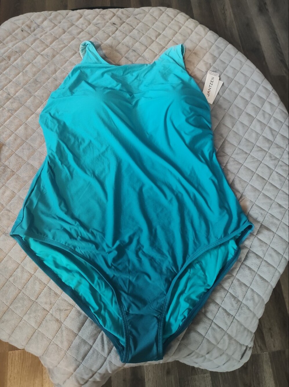 Jantzen Freshwater Blue One-Piece Swimsuit SZ 20W New With Tags